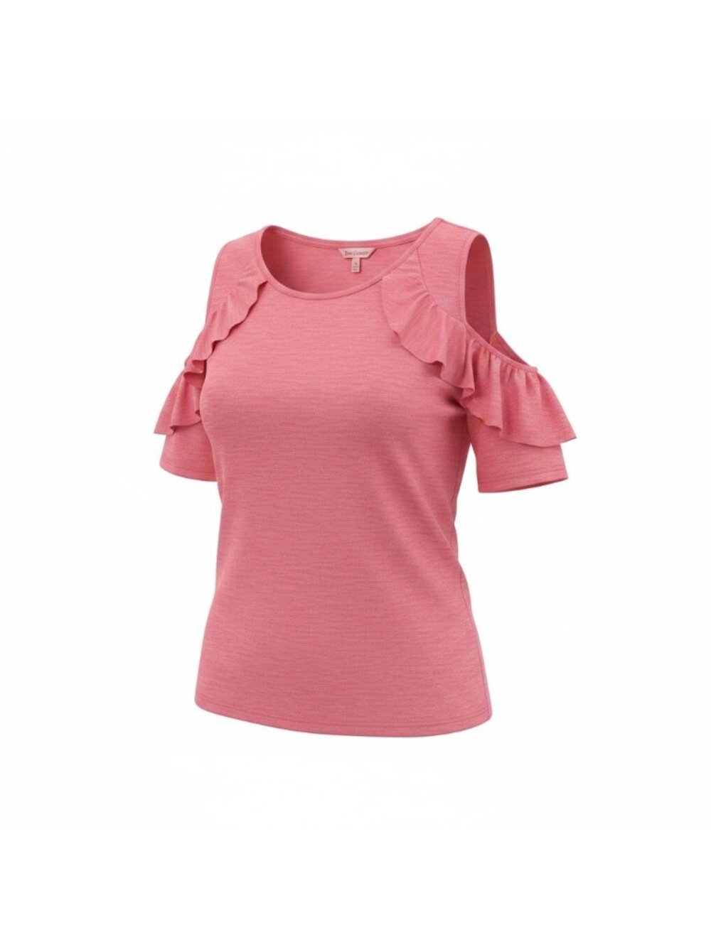 Juicy Couture Coral Cold Shoulder Ruffle Top – XL